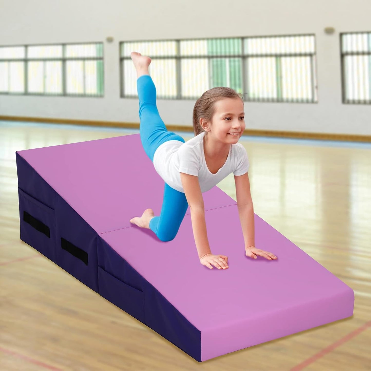 Colchoneta gimnasia 48x24pulg plegable con asa para niños