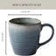 Set 4 Tazas Cerámica Esmaltada 14oz para Café Té Latte