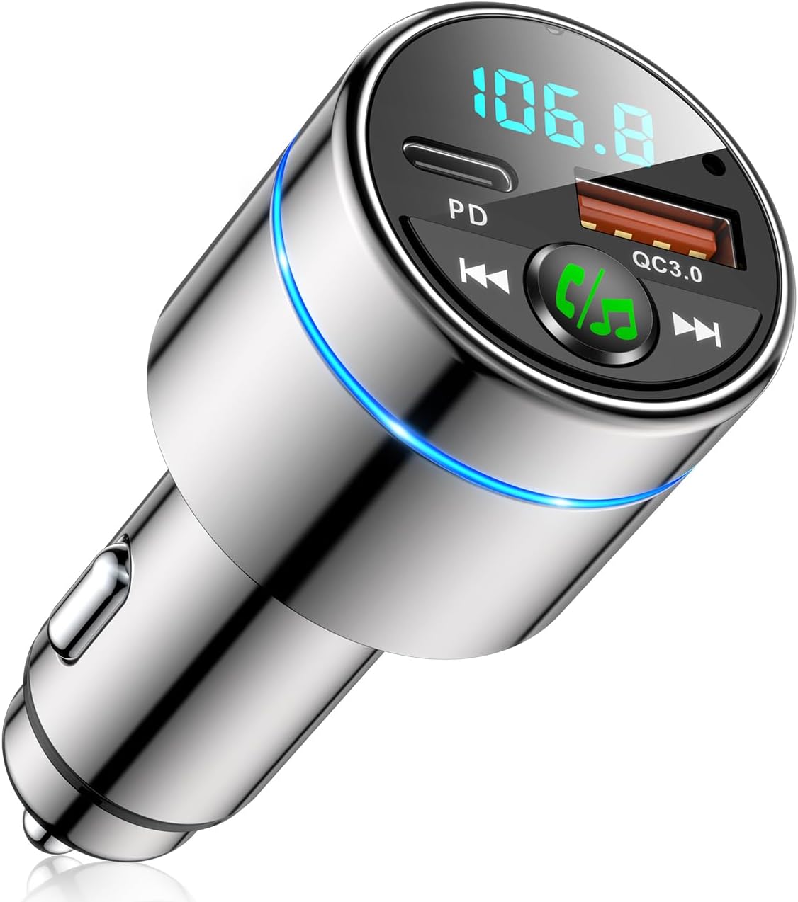 Transmisor FM Bluetooth 5.3 con cargador rápido PD 20W