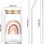 Vasos vidrio 16oz con tapas y pajitas regalo oficina