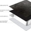 11 Hojas Azulejos Autoadhesivas Aluminio Cepillado Negro