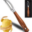 Pelador de patatas acero inox cuchillas giratorias mango madera