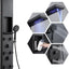 Panel ducha LED 6 chorros ajustables negro mate acero inox