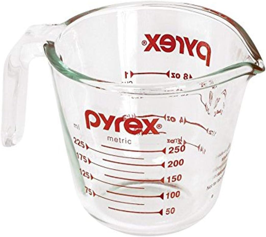 Taza medidora vidrio 1 taza transparente
