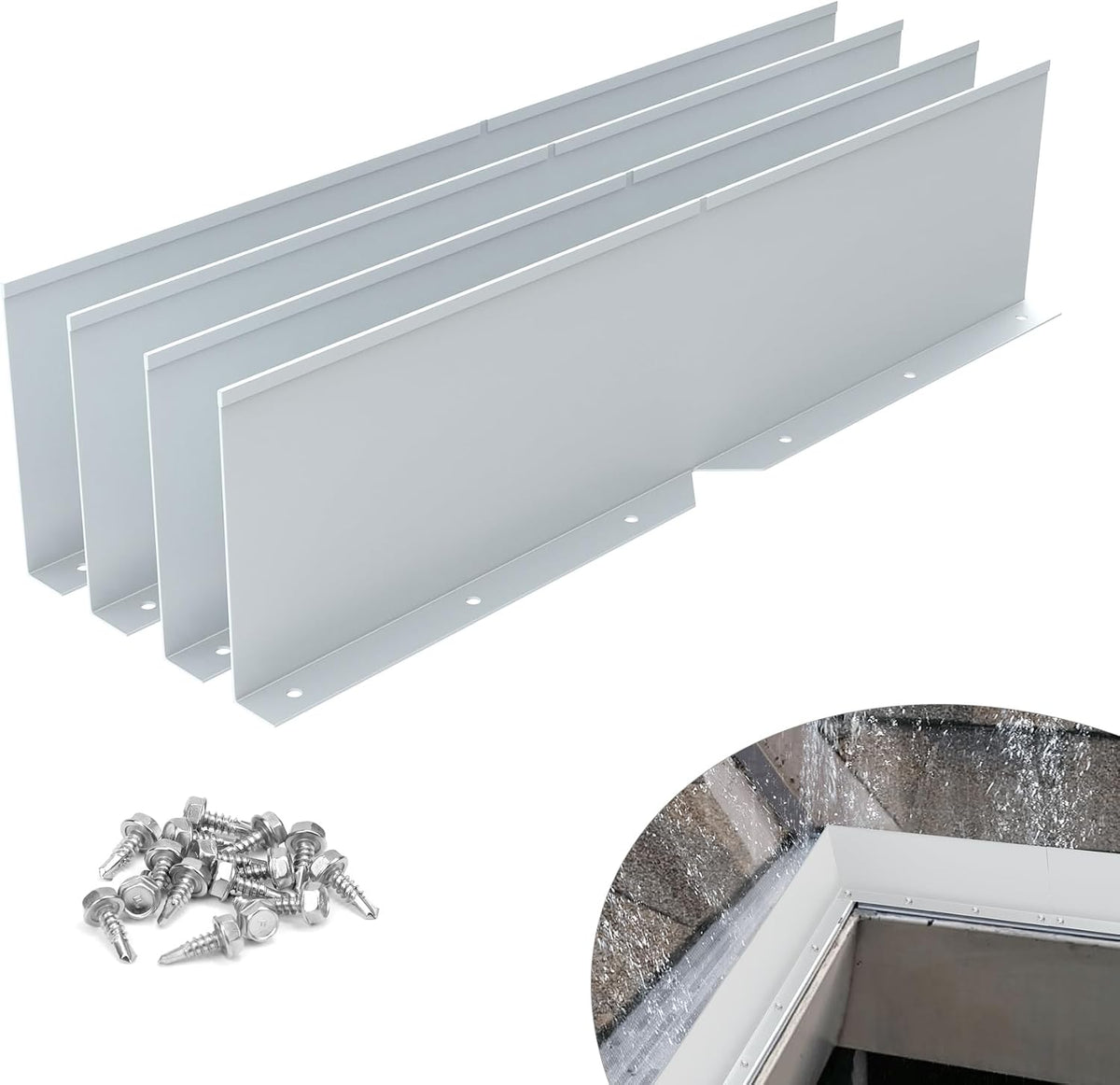 4 Protectores salpicaduras aluminio plegables plateado