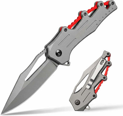 Cuchillo plegable acero inox 3.4pulg con clip táctico EDC