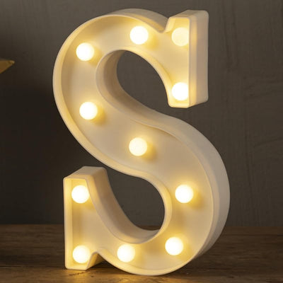 Letras iluminadas LED 26 letras y 10 números para fiestas y navidad