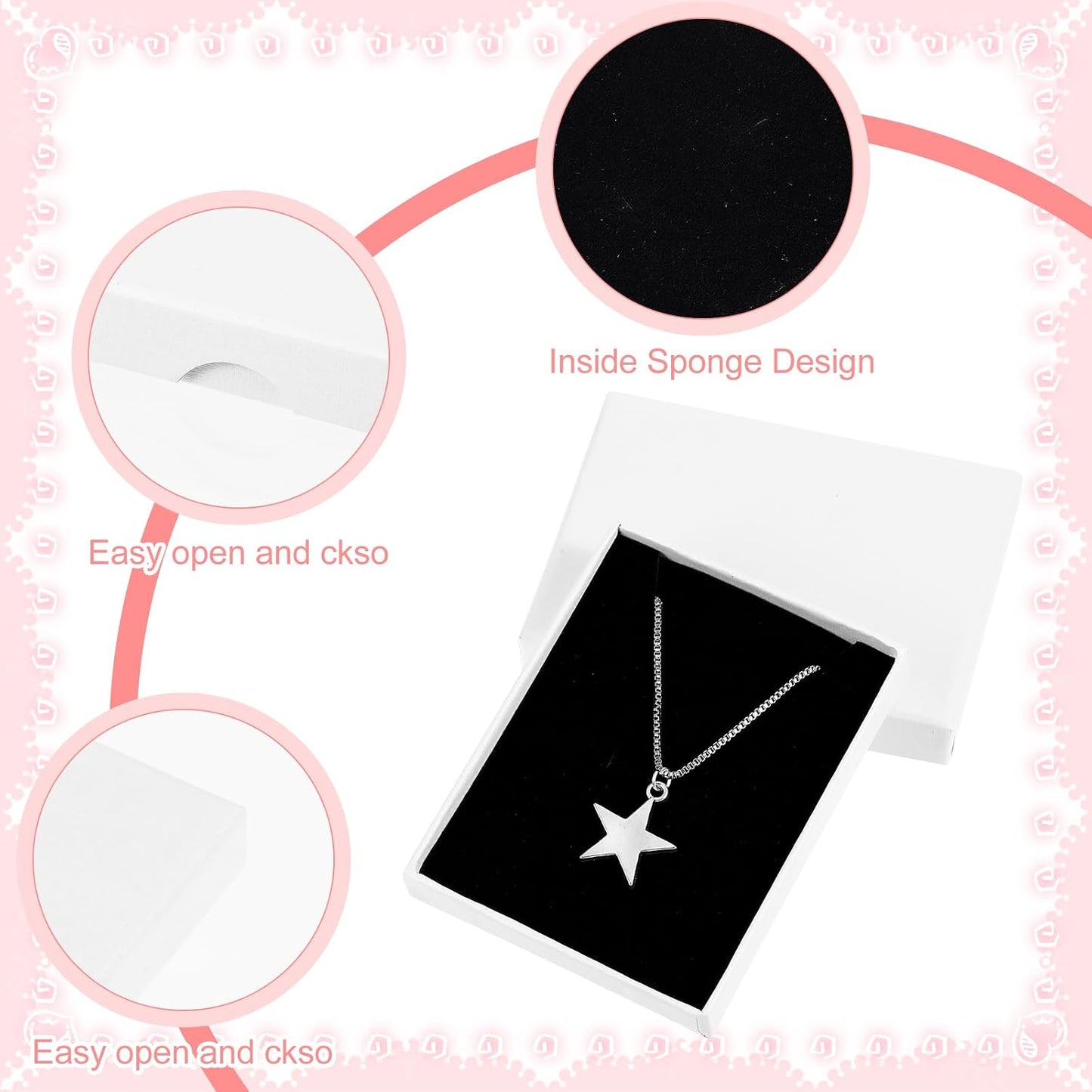 2 Cajas Regalo Joyas para Collares y Aretes 3.95x2.76"