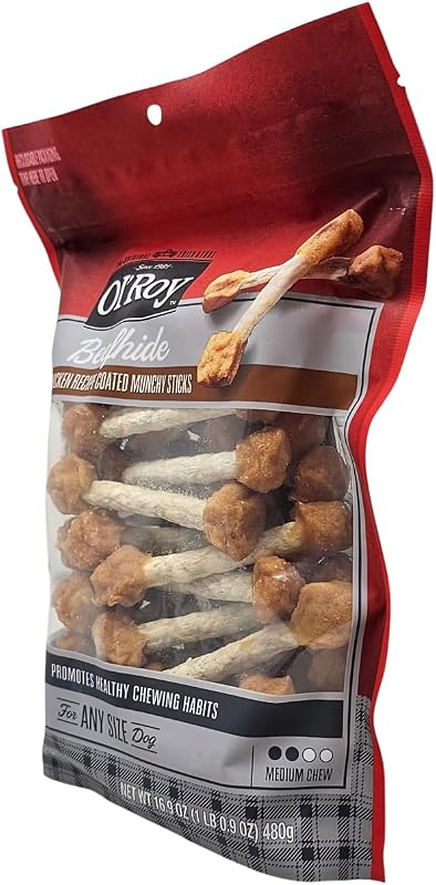 Palitos pollo con carne res 16.9oz bolsa 40 golosinas perros