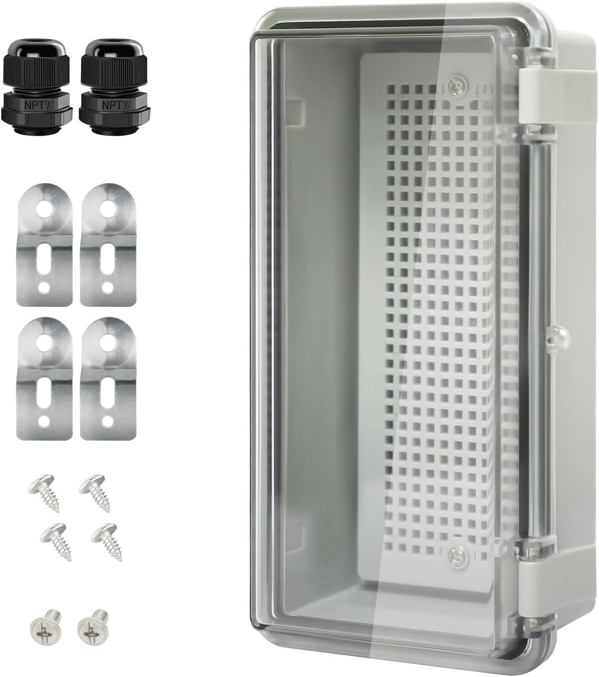 Caja conexiones IP65 plástico ABS con cubierta policarbonato