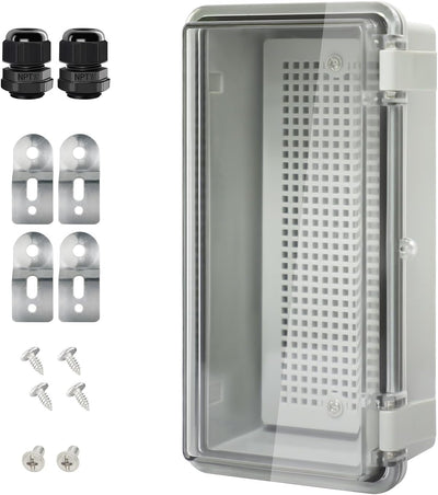 Caja conexiones IP65 plástico ABS con cubierta policarbonato