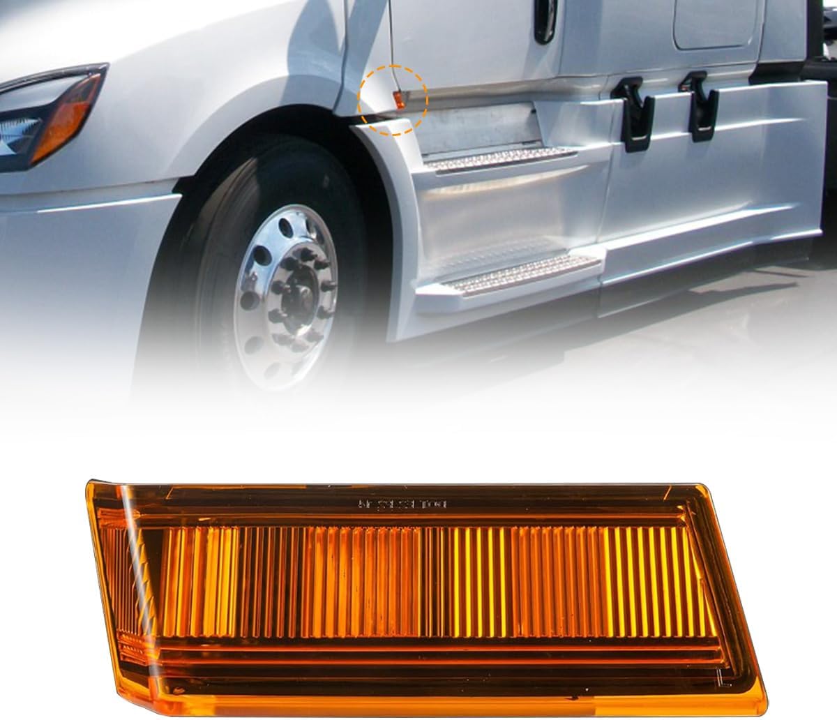 Luces señal giro LED ámbar Freightliner 18-24 Izquierda