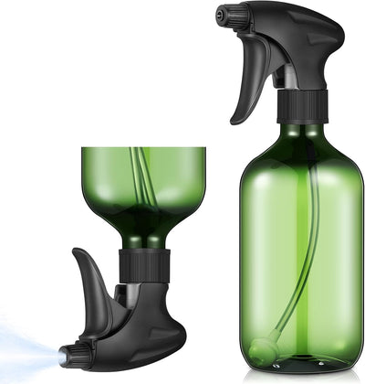 2 Botellas Rociadoras 16oz Plástico Con Boquilla Niebla Fina Verde