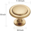 25 Pzas Pomos Gabinete 1-1/4pulg Color Bronce Champán