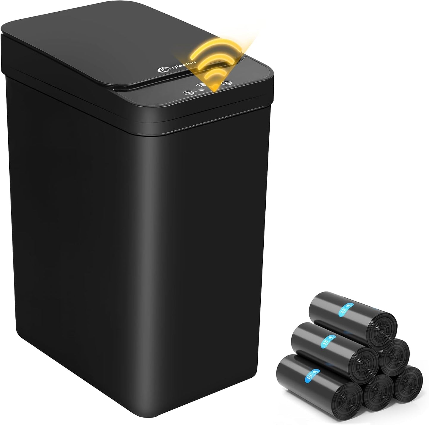 Cubo basura negro 2.6gal sensor movimiento baño cocina