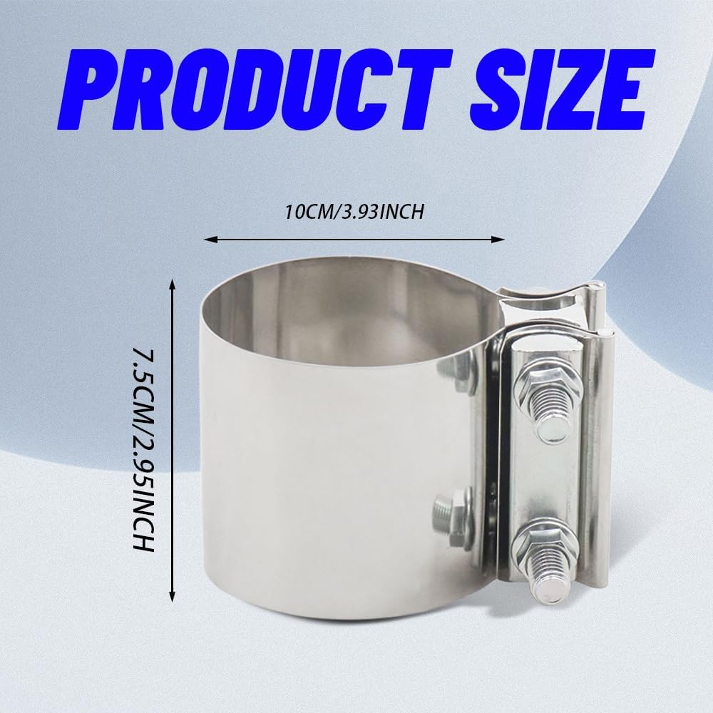 Abrazadera acero inox para junta 4pulg automóvil