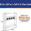 Estantería alambre cromado 8x30x34" 3 niveles 800lb
