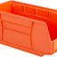 Contenedores plástico apilables 11x5.5x5" color naranja