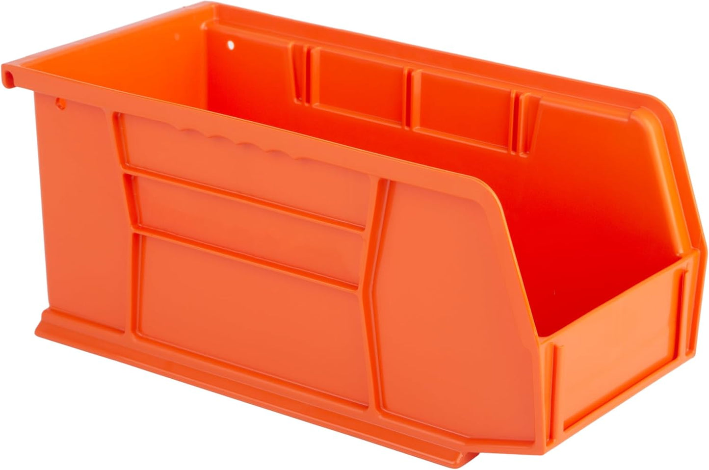 Contenedores plástico apilables 11x5.5x5" color naranja