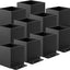 Base poste 6x6 10 Pzas anclaje madera recubrimiento negro