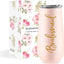 Taza acero inox rosa 10oz regalo dama de honor