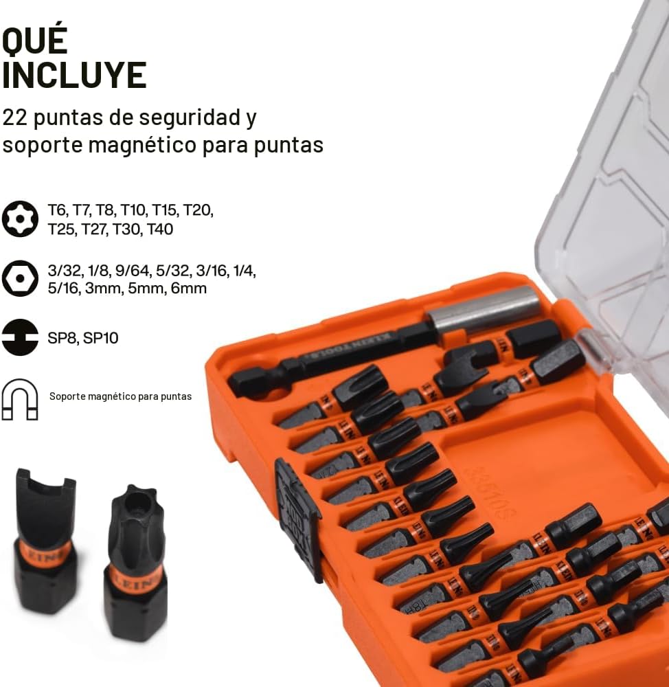 Juego 23 Pzas Brocas TORX Slim ProFlex Seguridad