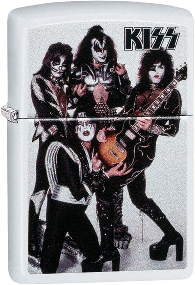 Encendedor KISS Rock Band Blanco Mate