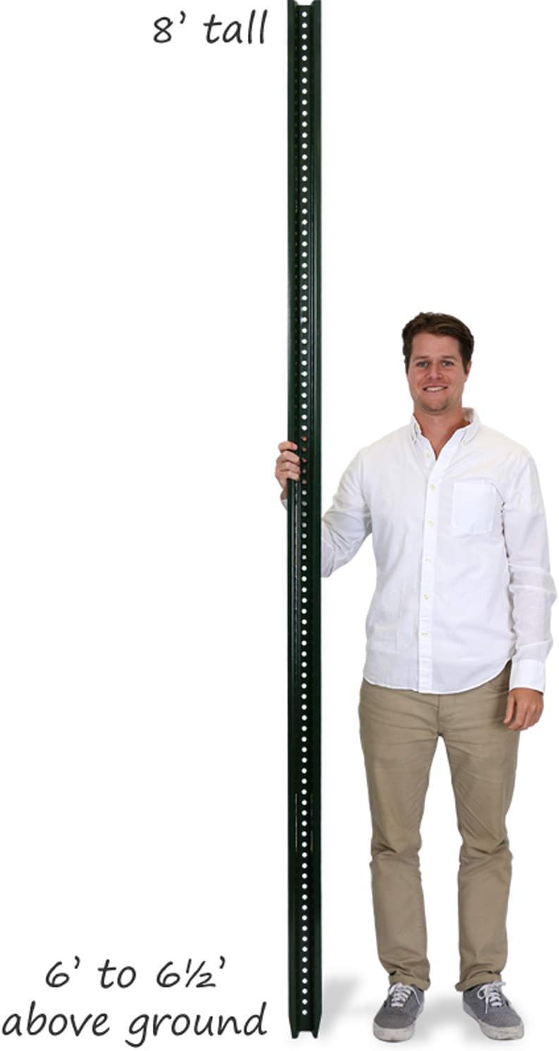 Poste señalización K-153-8-2 en U acero esmaltado 8ft set 2