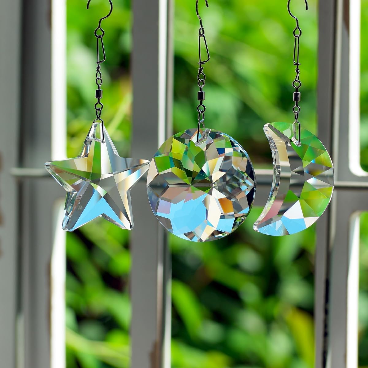 Atrapasoles cristal colgante decoración hogar 3 pzas