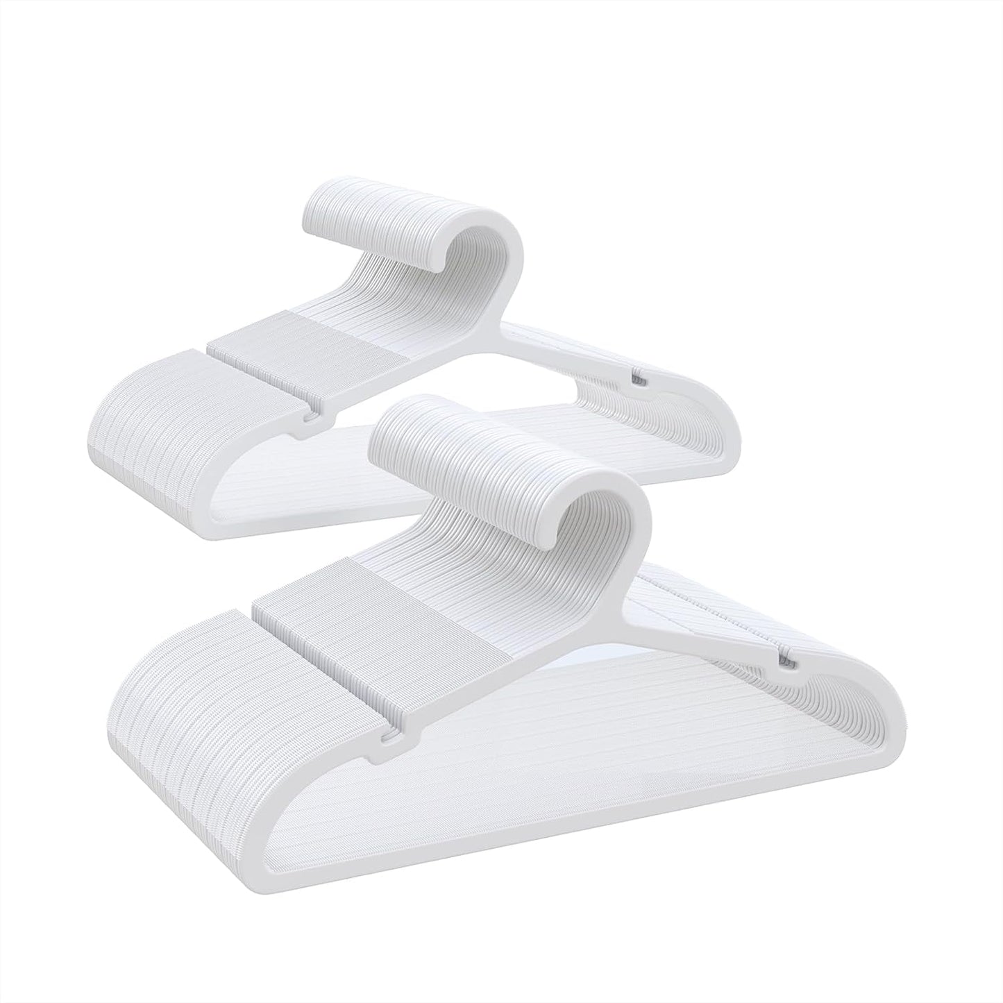 Perchas plástico para niños 100uds 14x7" antideslizantes