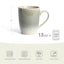 Juego de 4 tazas de café cerámica serie Glacier verde salvia