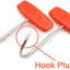 2 Ganchos Carne Forma T Acero Inox 6" Kit Carnicería Naranja