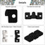 24 Soportes Pared 1.7x0.75pulg Acero Inox Negro Colgador Fotos