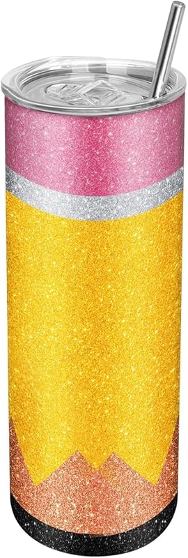 Vaso acero inox purpurina 20oz regalo profesor