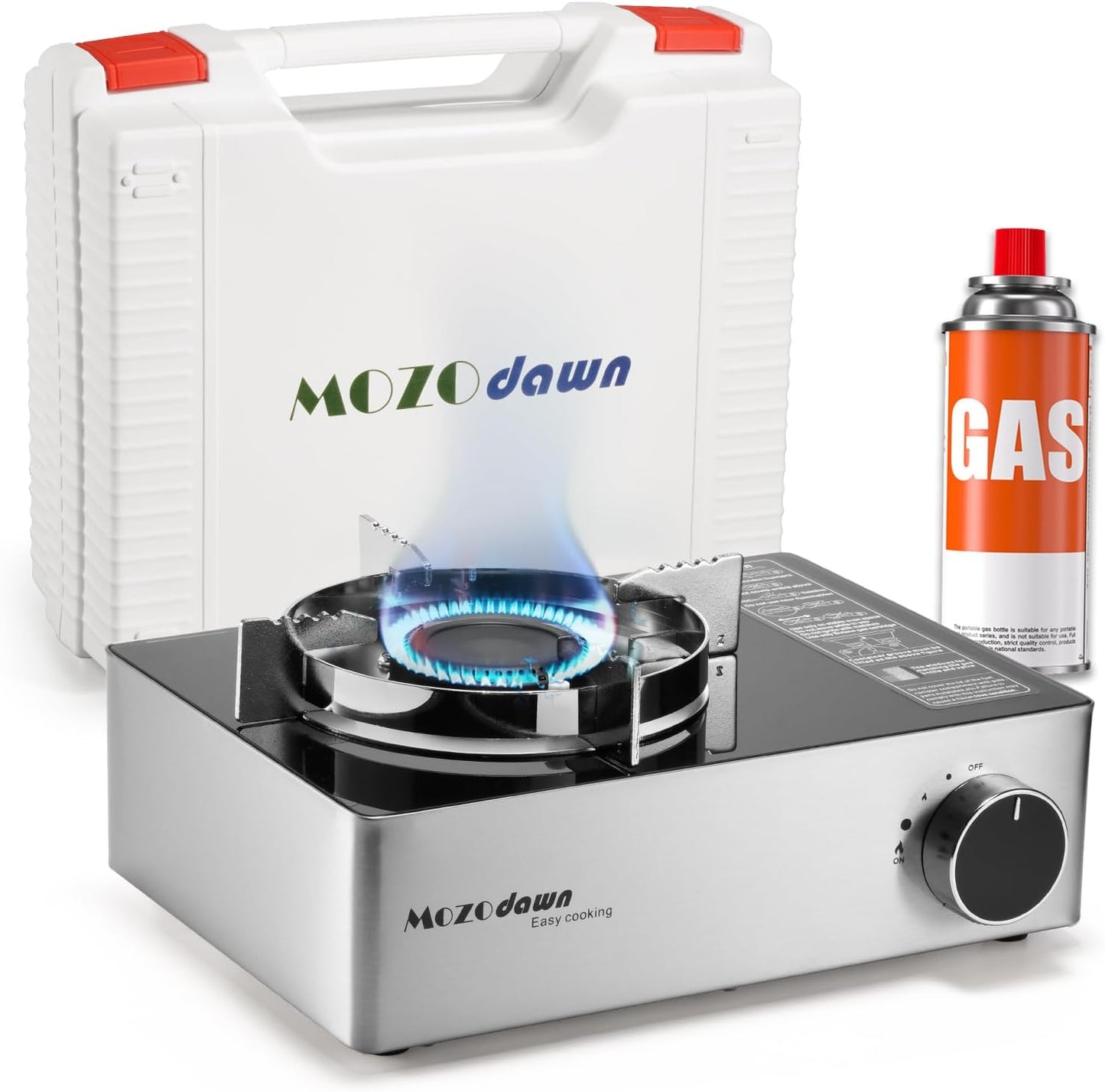 Estufa gas portátil 12000 BTU con protector viento