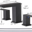 Grifo baño cascada negro 8pulg 3 orificios moderno