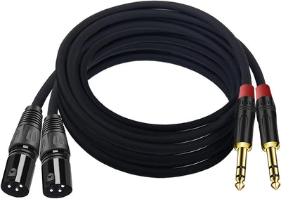 Adaptador XLR a 1/4 TRS 2 ud 50pies