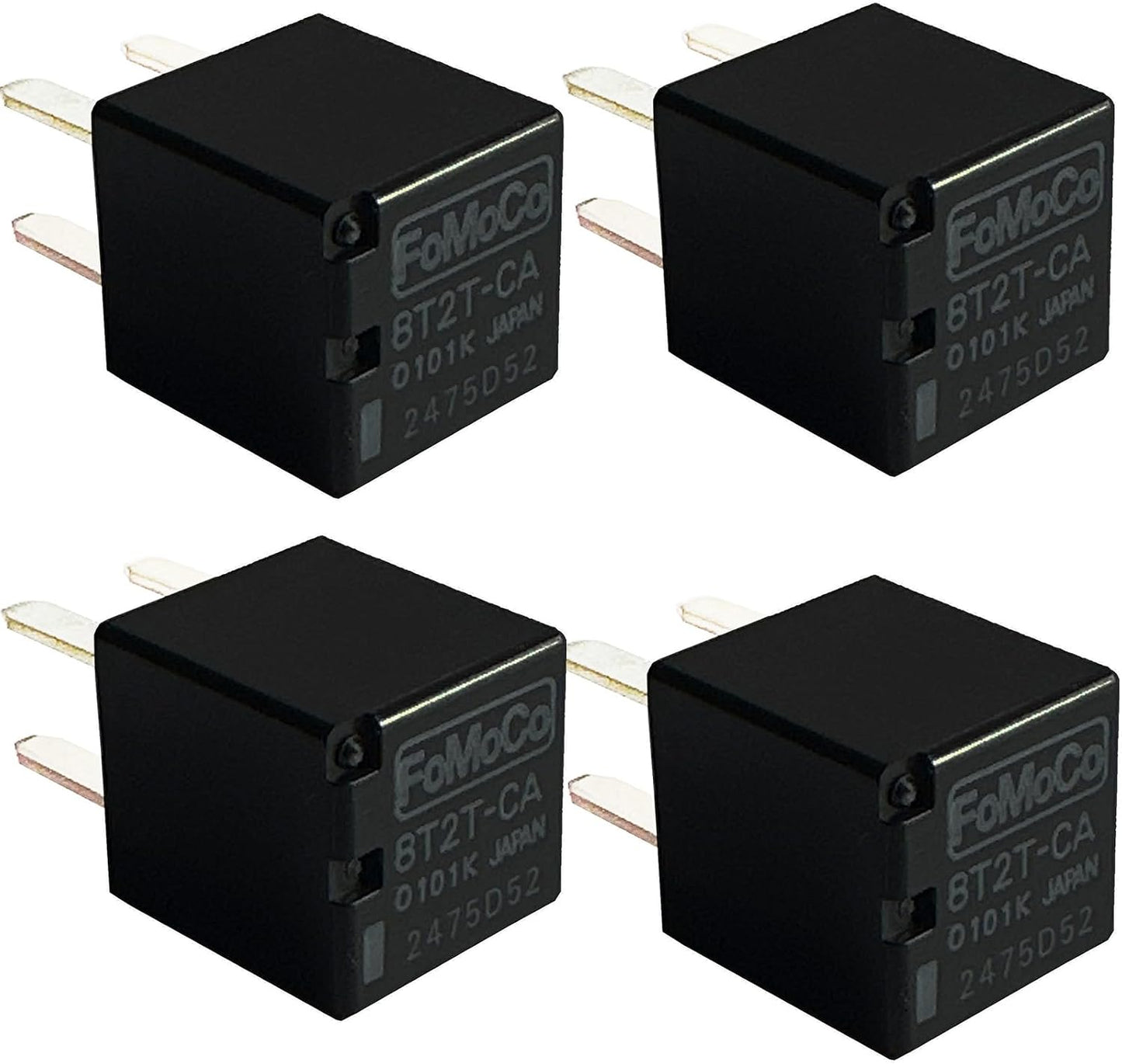 Relé automotriz enchufable 12VDC 20A 4 Pzas