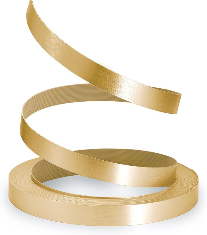 Bandas aluminio cepillado 7/8pulg x50ft dorado para muebles