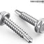 Tornillos autorroscantes #10x1pulg 50pzas acero inox 410 para chapa