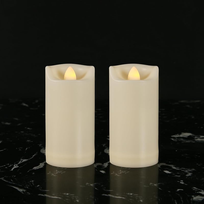 Velas LED parpadeantes 2x4" impermeables hogar eventos