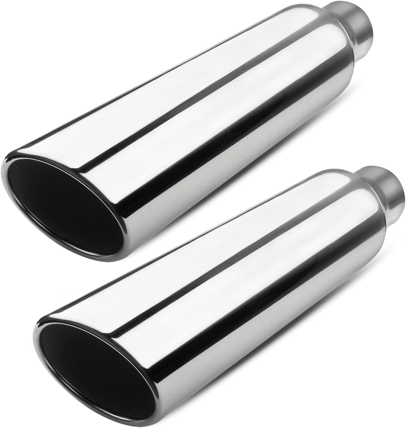 Punta escape 2.5x4" tubo acero inox 17" soldadura