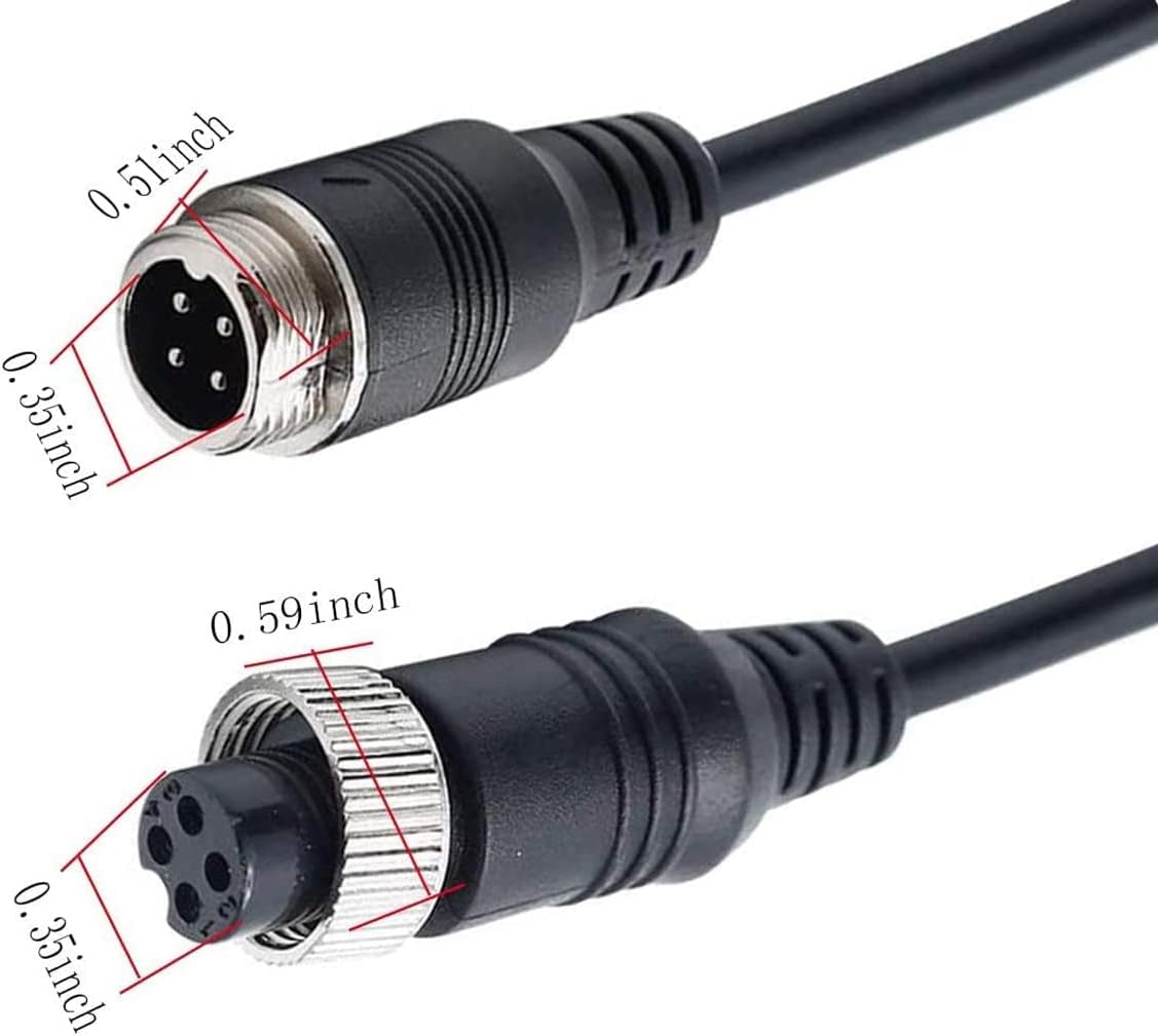 Cable extensión cámara respaldo 4 pines CCTV