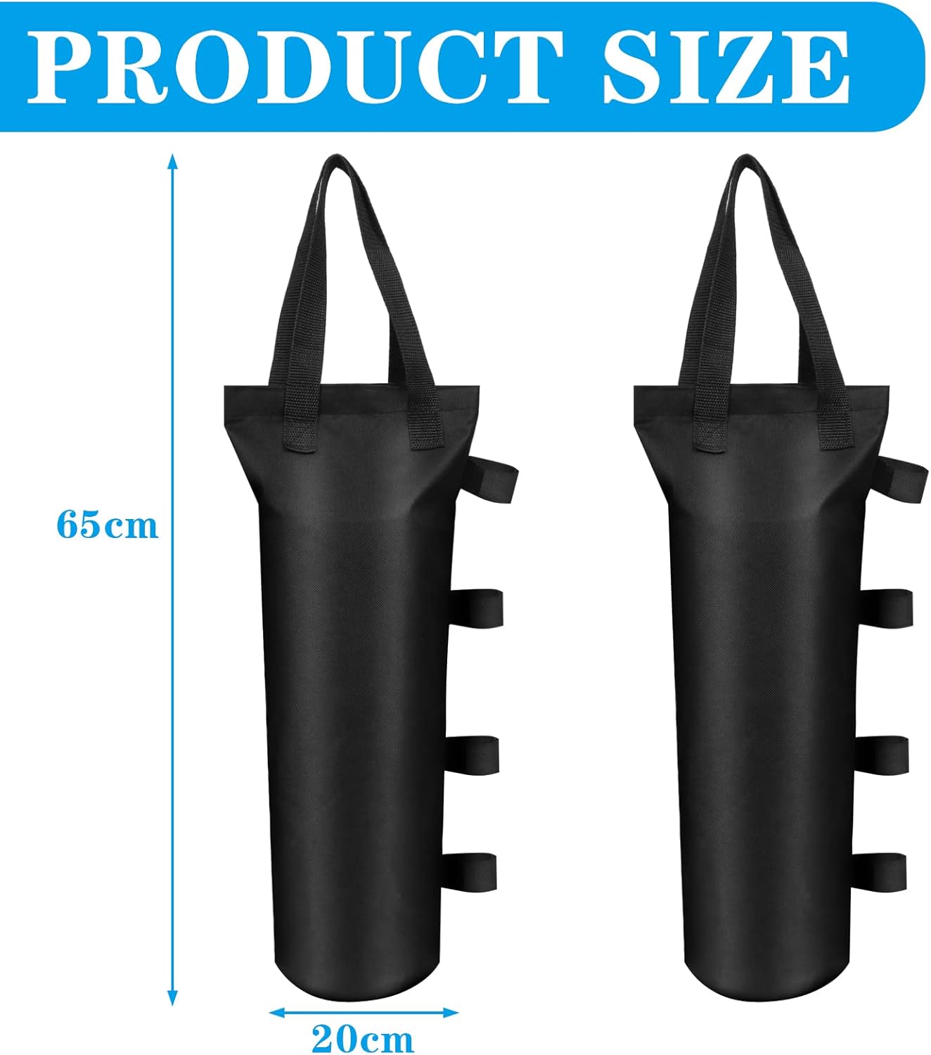 12 Pzas Bolsas Arena Negras Resistentes Toldo