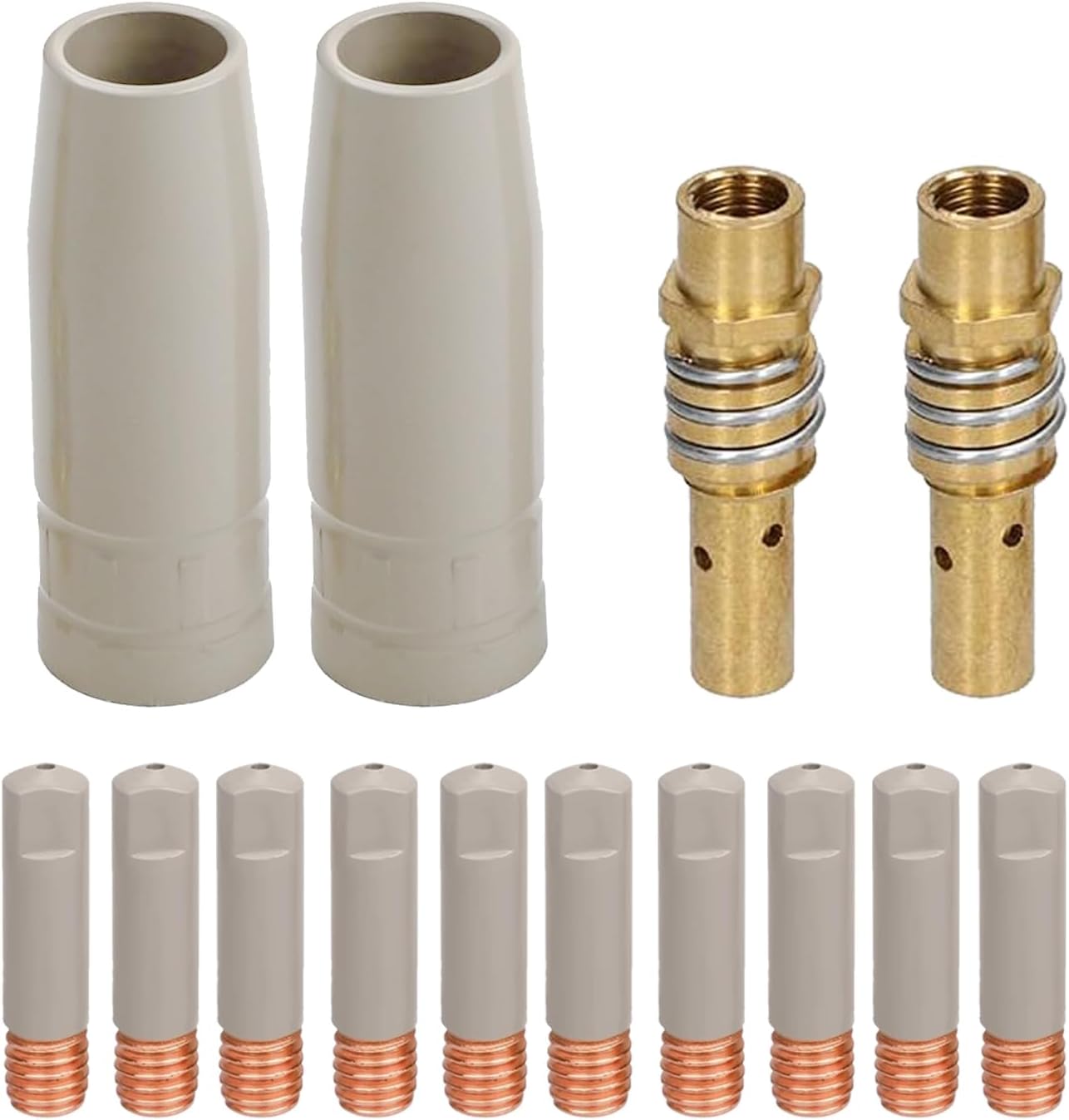 Set 14 Pzas Boquilla Gas MIG Antiadherente 0.031in