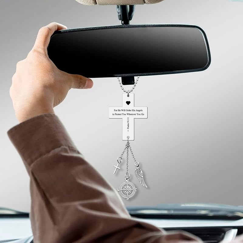 Adornos colgantes versículo bíblico hogar coche regalo fe cristiana