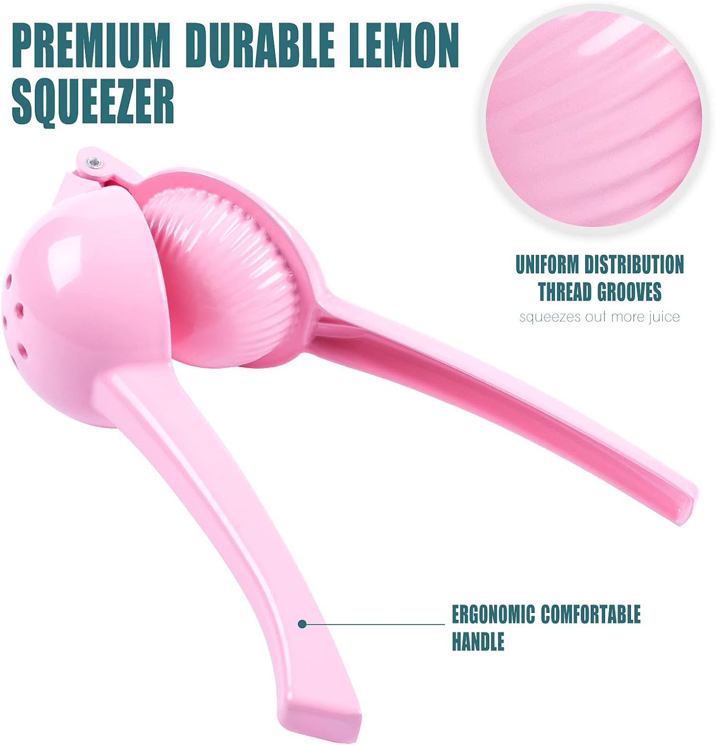 Exprimidor manual de cítricos y limón rosa