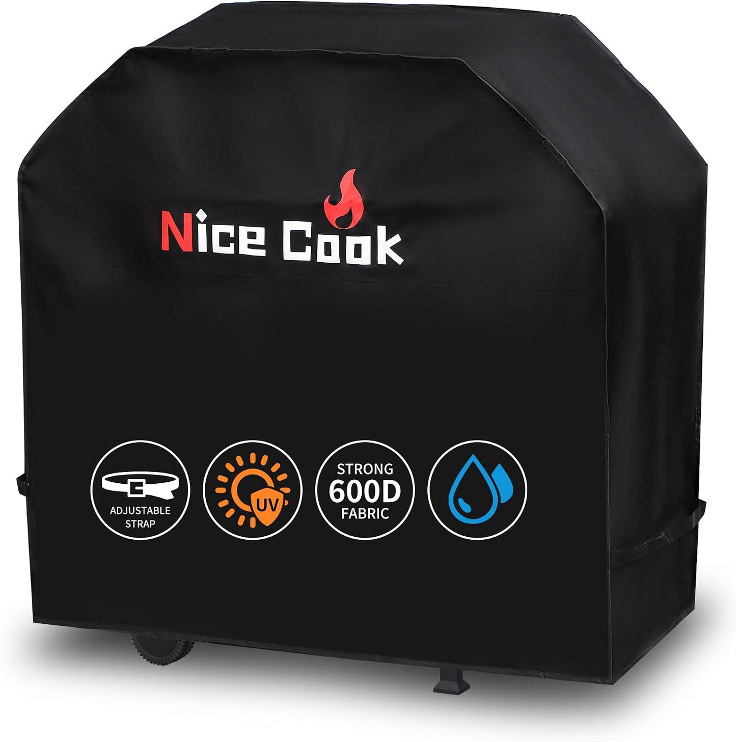 Cubierta parrilla gas 600D impermeable con correas ajustables