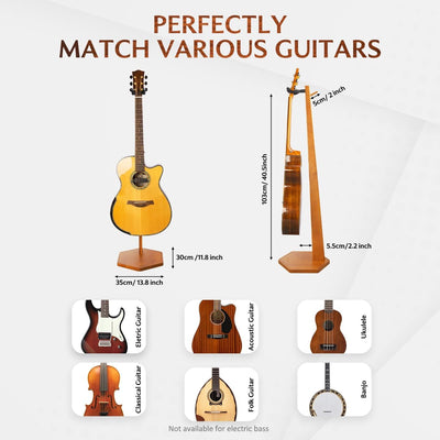 Soporte guitarra acústica madera 40.5pulg colgador estudio