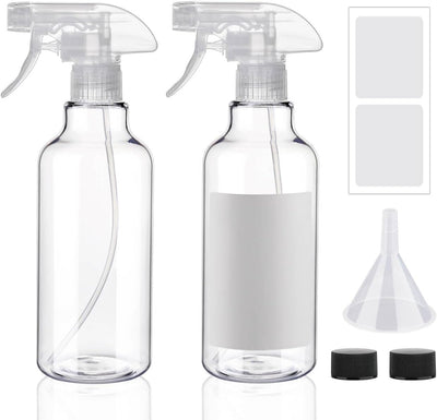 2 Botellas pulverizador plástico 12oz ajustables chorros